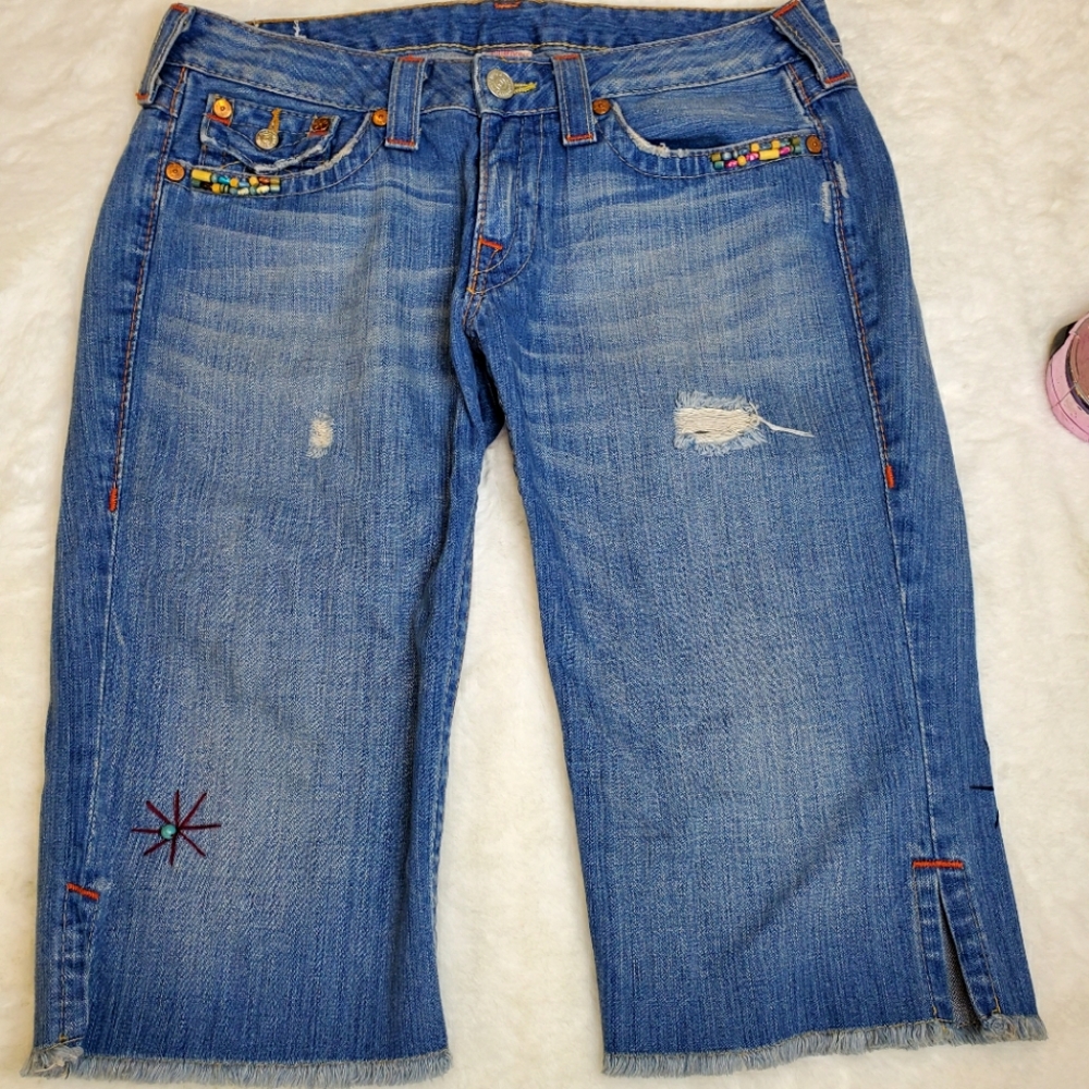 True Religion Capri Jean's Sz 32